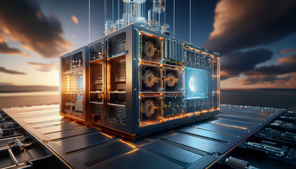 Illustration of Quantum Computing Exploiting Quantum Mechanical Phenomena: Futuristic Digital Revolution