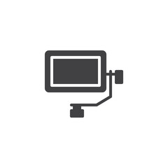 Portable camera monitor vector icon