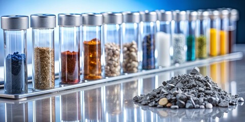 A sample substance prepared for heavy metal analysis using atomic absorption spectroscopy (AAS) targeting elements like lead, iron, manganese, and silver