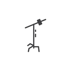 C-stand tripod vector icon