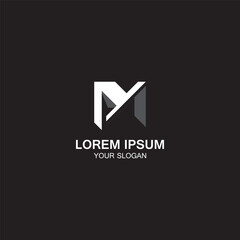 M letter logo for business brand, simple and modern geometric design