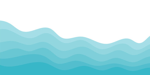 Background vector illustration of blue ocean wave layer