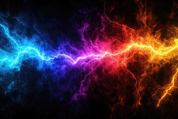 Fototapeta premium Colorful Lightning Streaks