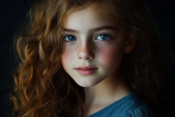 Fototapeta premium Portrait of a Young Girl with Red Hair