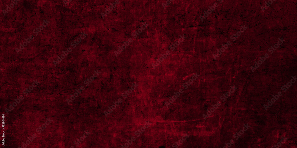 Poster red abstract grunge dark cement wall texture background. texture of a concrete wall with cracks and 