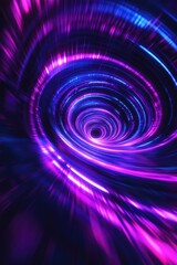 Fototapeta premium Purple Blue Spiral With Light Streaks