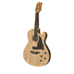 Obraz premium acoustic guitar isolated on white background