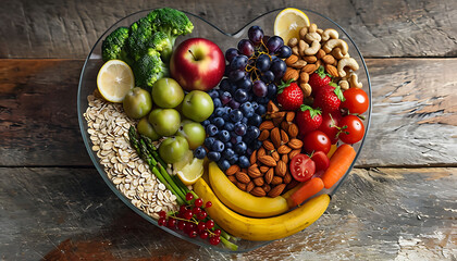 Healthy nutrition as advised by nutritionists and doctors for patient wellbeing is eating with fresh fruits and vegetables, in heart dishes. This includes cholesterol diets.