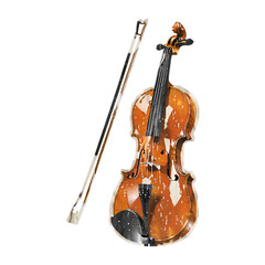 Fototapeta premium violin isolated on white background