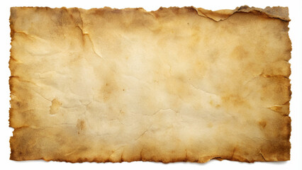 Historical paper texture with a sense of antiquity, perfect for creating a nostalgic feel. Old paper pattern texture White background 