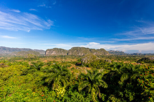 An area of Cuba, near Vinales, designated as a UNESCO World Heritage Site.