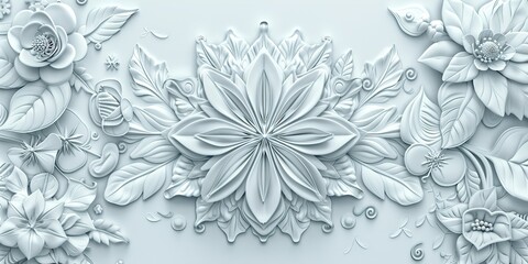 Obraz premium white lace on black