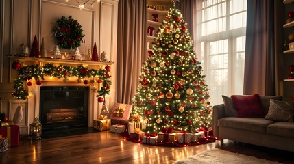 Christmas tree background. 
