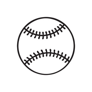 recommend clip art: Baseball clipart, sports equipment silhouette, baseball line art Illustration in black and white