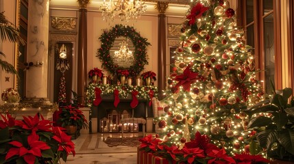 Christmas tree background. 