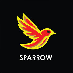 Fototapeta premium Sparrow Birds Soaring High: The Beauty of Their Flight
