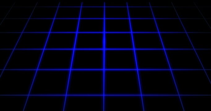 Black dark background grid technology video 4K. Information hologram overlay asset internet data concept.Seamless polygon dots digital motion graphic. Mesh shiny tile-like creative animated video. 
