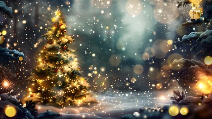 Christmas tree background. 