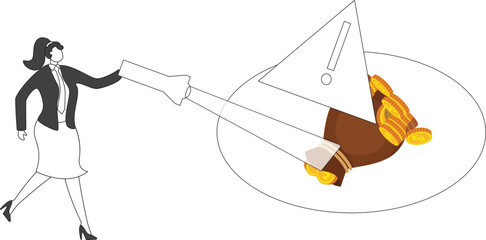 Crisis hidden in the dark, Businesswoman