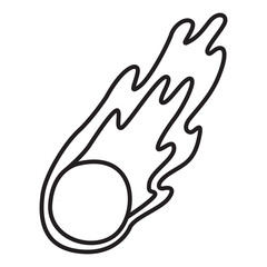 meteor doodle icon transparent background