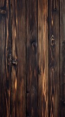 Dark brown wooden background with grain texture.
