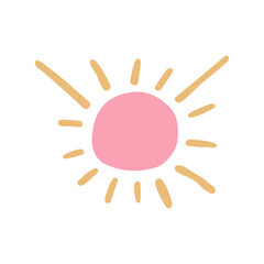 Pastel Watercolor Sun