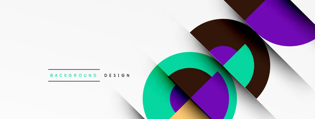 Geometric design abstract background - circles squares