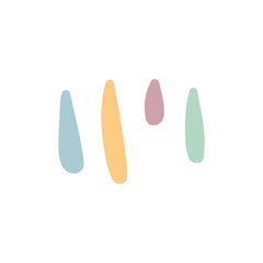 Pastel Watercolor Paint Streaks