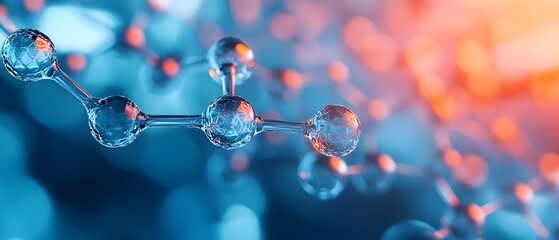 Molecular Scale Materials in Advanced Nanotechnology Science and Research Concept with Futuristic Digital Textures