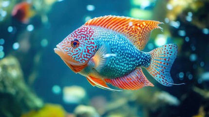 Obraz premium Vibrant Cichlid Fish