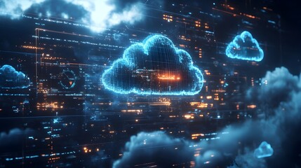 Futuristic AI Powered Weather Prediction System with Real Time Holographic Data Visualization Displays Symbolizing Precision in Meteorological Forecasting and Analytics