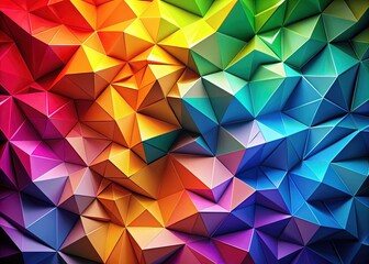 Saturated polygons in contrasting colors create a harmonious visual tension, a bold and striking chromatic interplay that stimulates the senses.