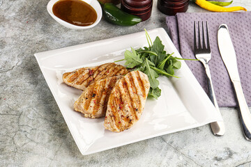 Grilled turkey breast fillet steak