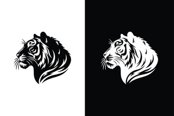 Tiger head icon vector. Tiger logo design vector illustration