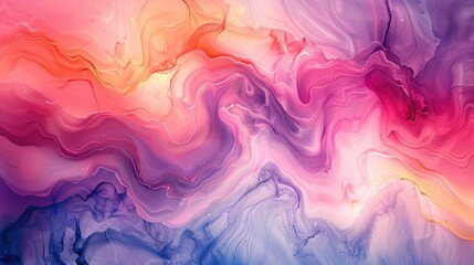 Fototapeta premium Generate an abstract background with rich watercolor elements and smooth swirling patterns, blending colors seamlessly to achieve a soothing and balanced visual effect