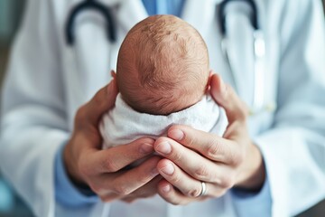 baby newborn checkup with doctor