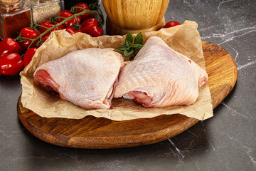 Raw chicken thigh for cooking