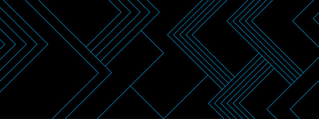 Black and blue background set with abstract blue lines decoration. luxury triangles abstract blue metal background with white light lines. Modern lines pattern futuristic technology concept