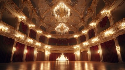 Obraz premium Grand Ballroom with Chandeliers