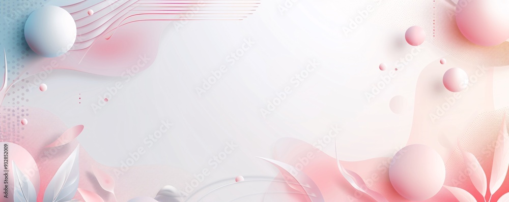 Poster an abstract background with a soft gradient and floating shapes, leaving plenty of space for text in