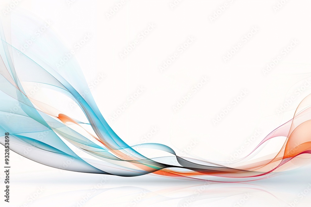 Poster an abstract background with dynamic swirls and bright colors, providing a clear area for copy space 