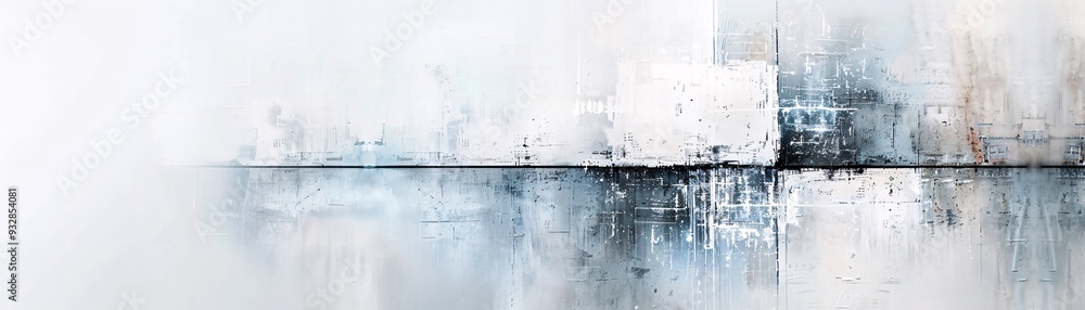 Poster a minimalist abstract composition with subtle textures and a muted color palette, featuring a large 