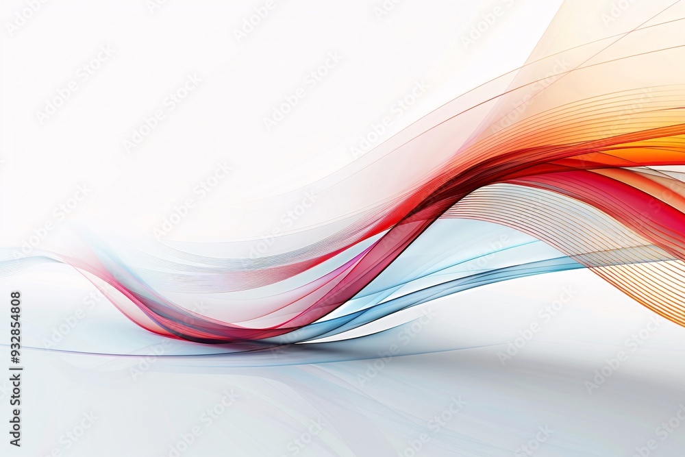 Poster an abstract background with dynamic swirls and bright colors, providing a clear area for copy space 