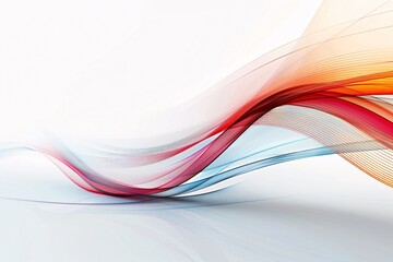 Naklejka premium An abstract background with dynamic swirls and bright colors, providing a clear area for copy space at the bottom.