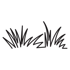 abstract grass doodle with transparent background