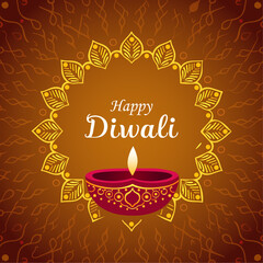 Beautiful  Diwali Background Design
