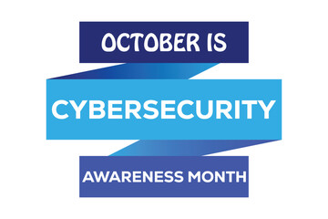 cybersecurity awareness month. banner background vector illustration with awareness design.