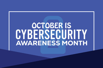 cybersecurity awareness month. banner background vector illustration with awareness design.