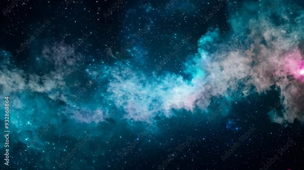 Poster stunning views of the colorful nebula in deep space captured from earth