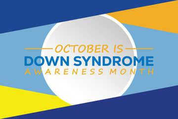 down syndrome awareness month. banner background vector illustration with awareness design